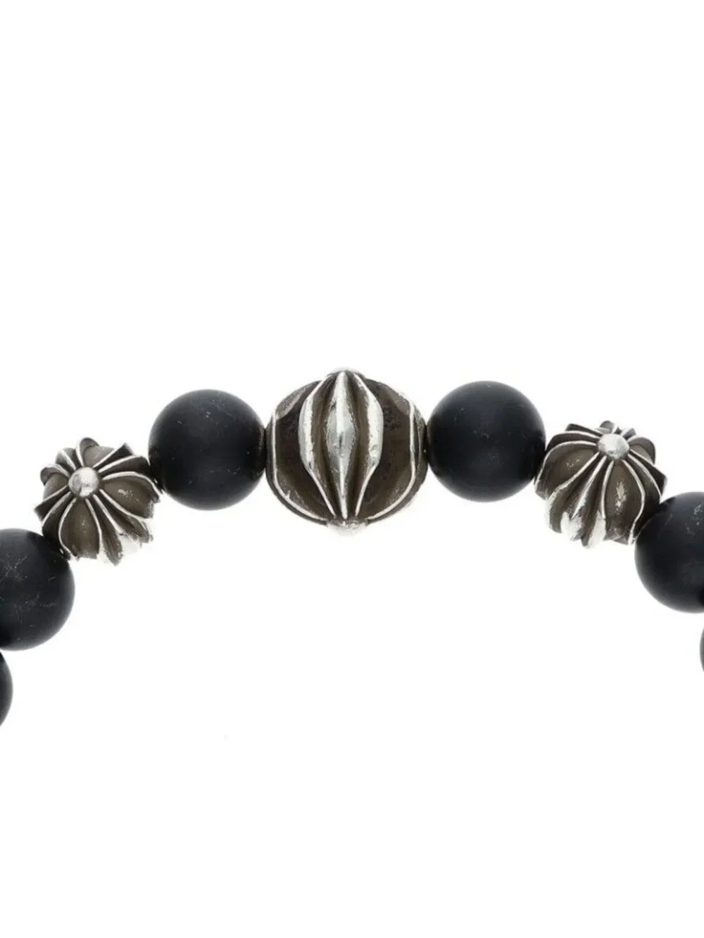 Chrome Hearts 8 Bead Bracelet 8 Matte Onyx